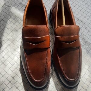 ASOS Chestnut Brown Leather Penny Loafers